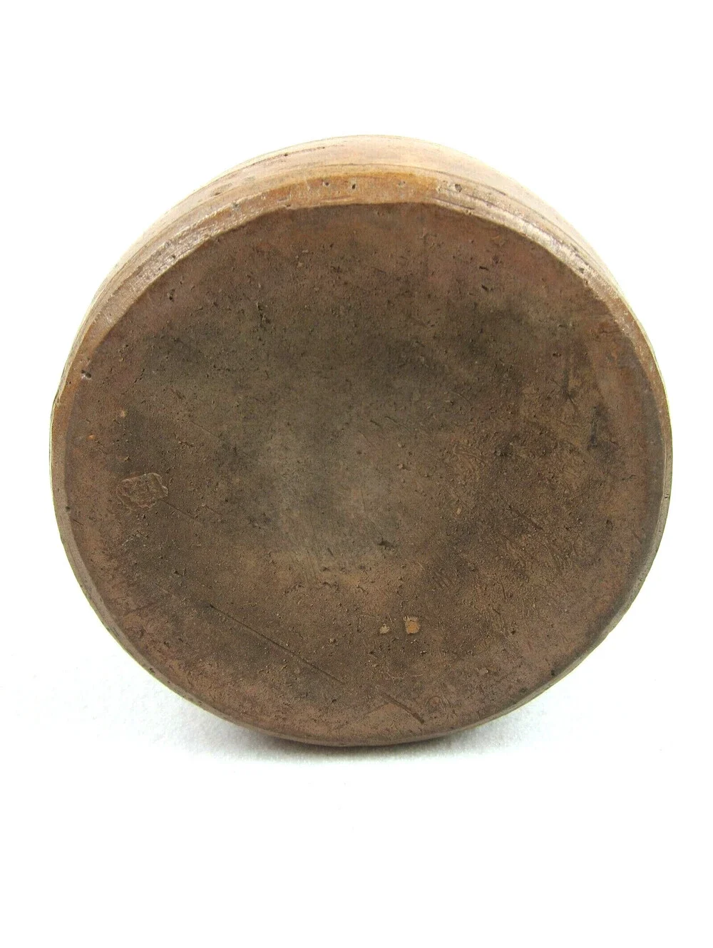 Antique 1880s-1900 Stoneware Jug Crock Handmade Brown Handle Cork Stopper RARE